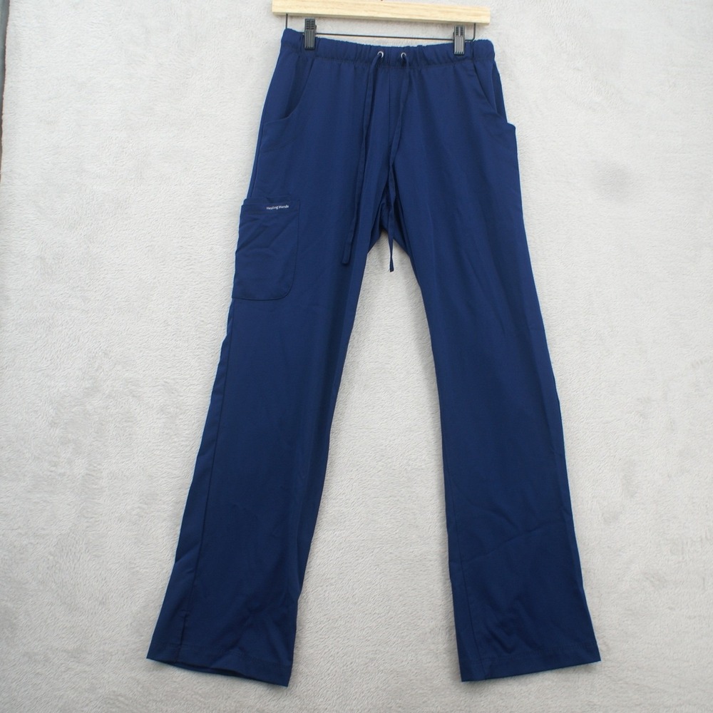 Healing Hands Navy Blue Scrub Pants Cargo Pocket Drawstring Medical Uniform
